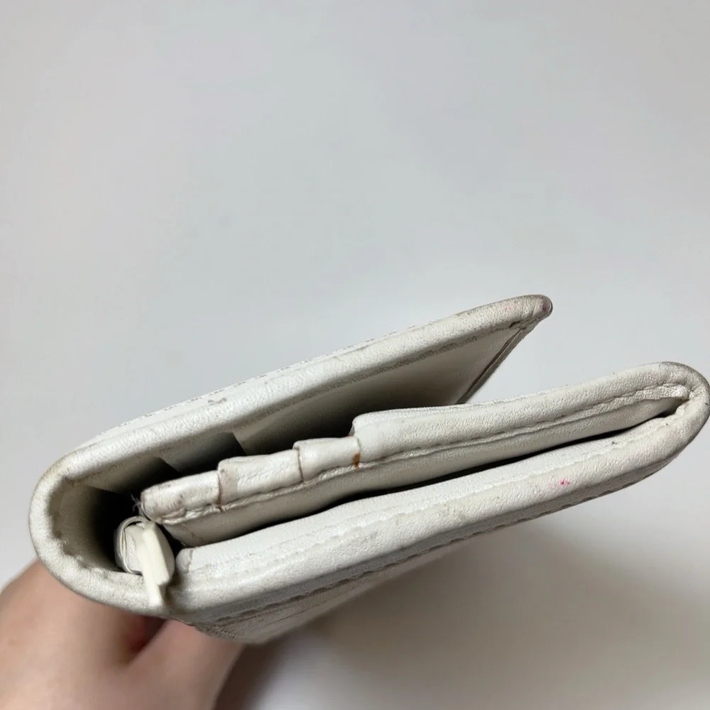 Coach Womens Canvas Folded Credit Card Tan Wallet